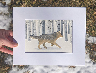 Cut paper wolf animals art handmade illustration nature paper