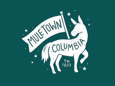 Muletown, Tennessee art branding design drawing freelance graphic design identity branding illustration procreate sticker tourism tshirtdesign