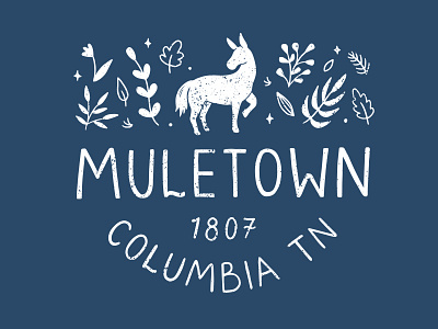 Muletown, Tennessee art branding branding concept design graphic design illustration procreate art sticker tourism tshirtdesign