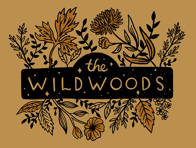 The Wildwoods T-shirt version 2 art drawing graphic design hand drawn illustration nature procreate