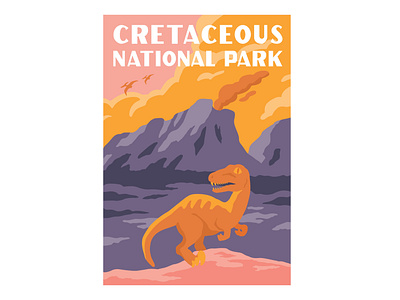 Cretaceous Park sticker art dinosaur graphicdesign sticker sticker design