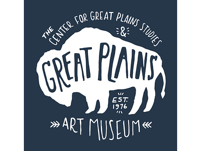 Branding for the Center for Great Plains Studies bison branding buffalo drawing hand drawn hand made type handlettering lettering t shirt design typography