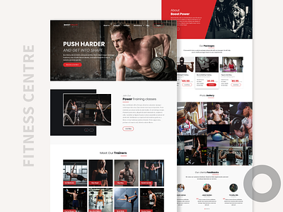 Fitness Center | Gym | Home page adobe xd clean color design fitness fitness app gym home page minimal ui ux web