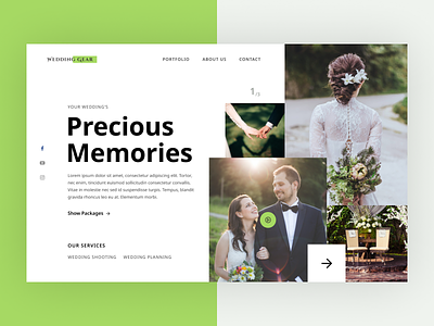 Wedding Planner agency agency branding clean home page minimal ui ux web site website