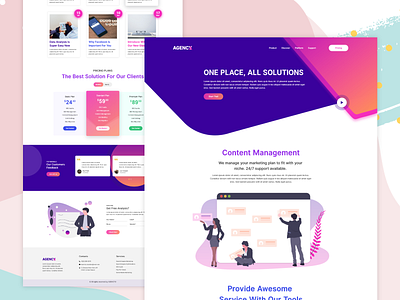 Home page for Marketing Agency