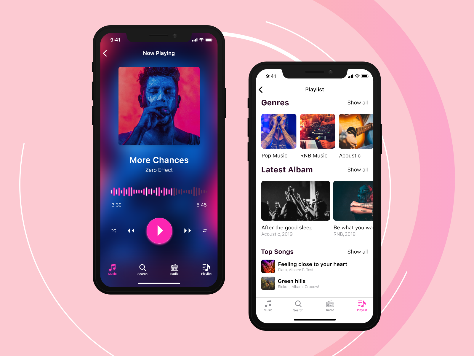 Music app by Rashidul Islam on Dribbble