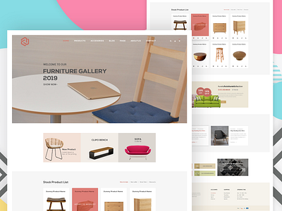 Furniture Website for small business branding clean design flat furniture website landing page landing page design minimal small business ui uiuxdesign ux web website website design