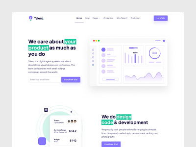 Talent Website Landing Page