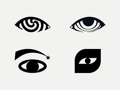 Eye Logos black bold comet design eye fat icon illusion illustration logo logofolio logotype mark modernism monochrome sale saturn space star vector