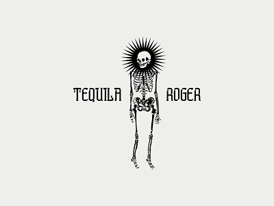 Skeleton logo for tequila