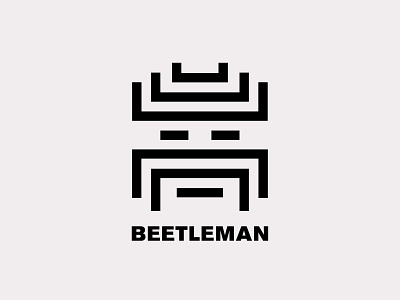 Beetleman logo art beetle black collection design draw face illustration line logo logofolio logos logotipo logotype man mark modern portfolio symbol vector