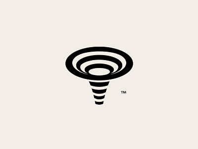 Funnel logo black black hole branding design funnel geometric graphic design illusion illustration line logo logofolio logos logotype mark modern optical portfolio symbol vector