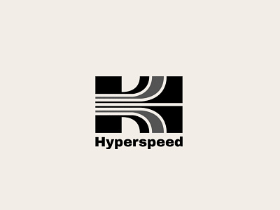 Hyperspeed logo black bold branding design graphic design h illustration letter line logo logofolio logotype mark modern monogram portfolio retro speed symbol vector