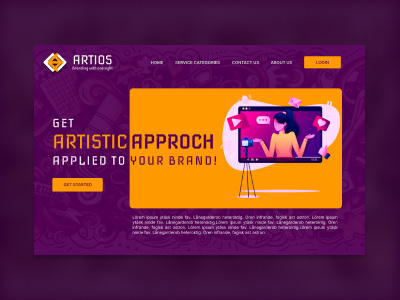 Artistic web design for brand app branding design graphic design illustration inspiration logo ui ux vector