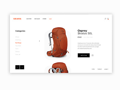 Geara Shop page | UI