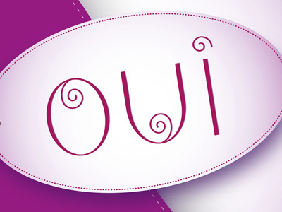 Oui lettering typography