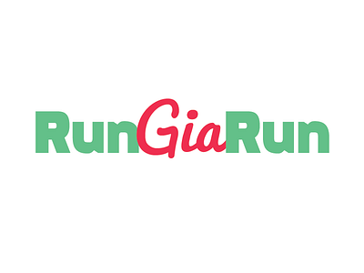 RunGiaRun Rebranded Logo athletic brand clean family fresh logo rungiarun simple typography