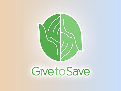 Give to Save Logo branding clean give to save light logo