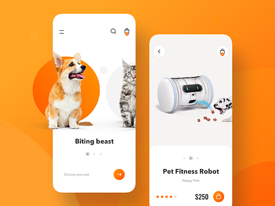 Pets shop App Design