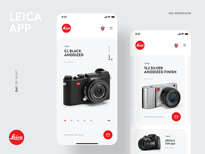 New Store for the Leica Application | Dark and White Themes