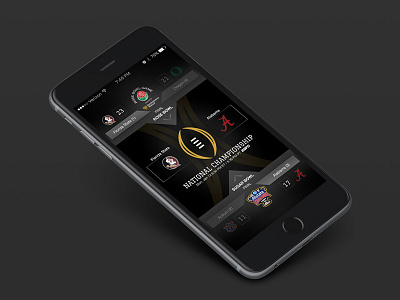 College Football Playoff Bracket app bracket mobile ui