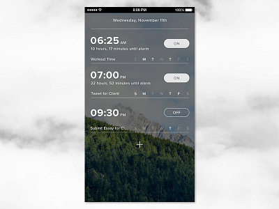 The Big 50 #01 alarm clock dailyui mobile ui