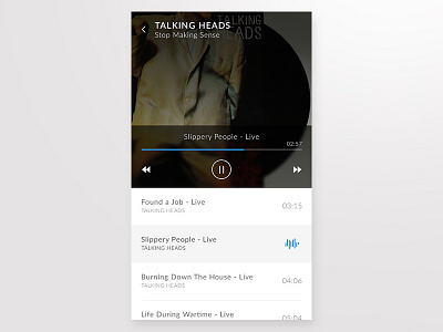 The Big 50 #02 app dailyui mobile music player ui