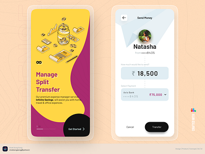 ∞ - Infinite Savings app banking clean concept design expense finance app illustration money management process transfer typography ui uiux