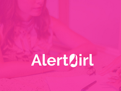 Alert Girl (Feminine) Logo Design app branding feminine feminine logo flat logo graphics design icon logo logo design minimal minimalist logo ui ux web