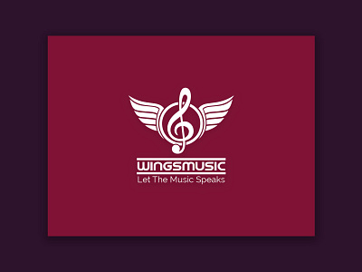 Wings Music Logo branding entertainment icon illustration logo logo design minimalist logo music music logo typography ui vector