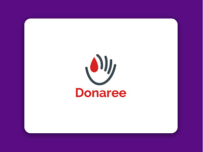 Donaree (Blood Donation) Logo blood donation branding health icon illustration logo logo design minimalist logo typography ui vector wellness