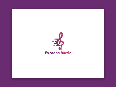 Express Music Logo branding entertainment icon illustration logo logo design minimalist logo music musician song typography vector