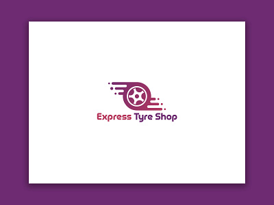 Express Tyre Shop Logo app automobile car flat logo logo design minimal minimalist logo shop tyre ux website
