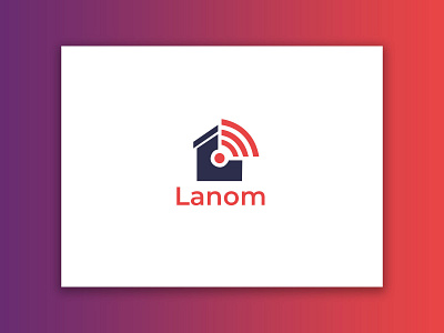 Lanom (Home Wifi) Logo app branding home internet logo logo design minimalist logo ui ux web website wifi wlan