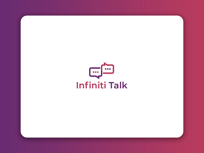Infiniti Talk Logo app app design app logo chat community flat logo logo design minimalist logo social social network talk ux website