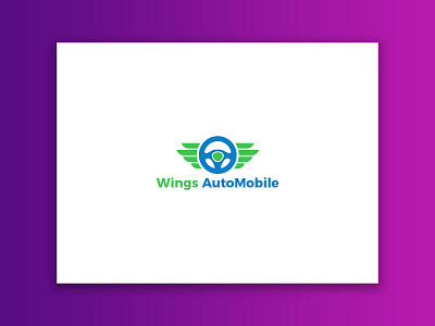 Wings Automobile Logo automobile branding car icon illustration logo logo design minimalist logo transport transportation vector vehicle wheel