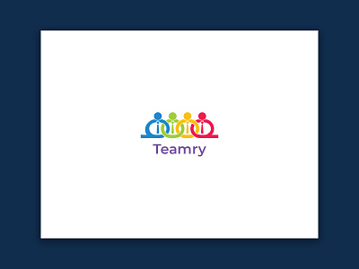 Teamry (team) Logo app design flat illustrator logo minimal minimalist logo team team logo teamwork typography web