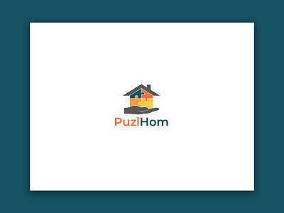 PuzlHom Logo Design construction flat icon logo logo design minimalist logo properties puzzle real estate real estate logo ui ux vector