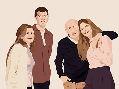 Family portrait adobe illustrator vector