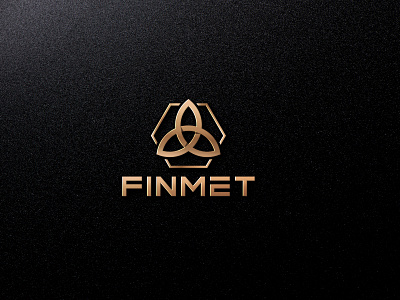 FINMET Luxury Logo Design branding company logo design golden logo illustration illustrator logotype minimal modern logo professional logo unique logo