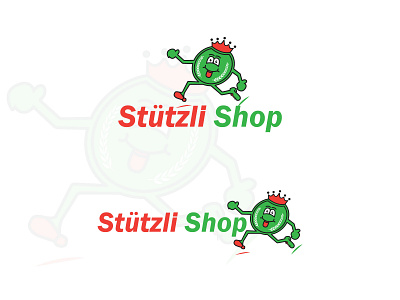 Funny Stutzli Shop branding company logo funny character illustration logo logotype minimal modern logo professional logo shopping app typography unique logo