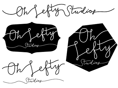 OhLefty Studios hand drawn lettering logo script type