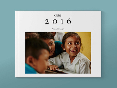 2016 Annual Report annual report design editorial layout layout magazine minimalist nonprofit pencils of promise print design white space