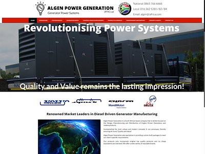 Algen Power Web Desing branding web design webdesign website design