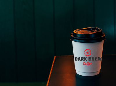 Dark Brew Coffee Logo Mockup brand design branding design designinspiration logo design logo mockup logodesign