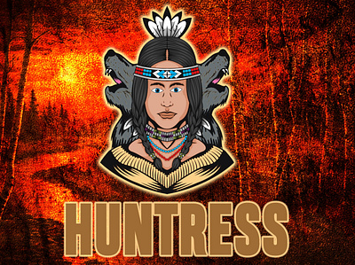 Huntress Gaming Logo gamer logo gaming logo logo logo design
