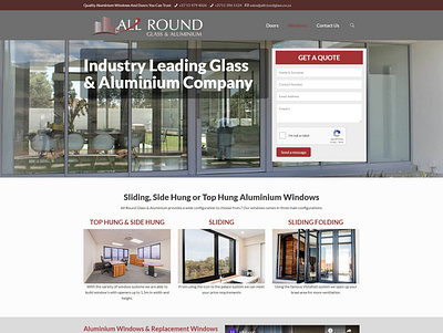 All Round Glass and Aluminium Ads Landing Page design designinspiration web design webdesign website website design wordpress wordpress design