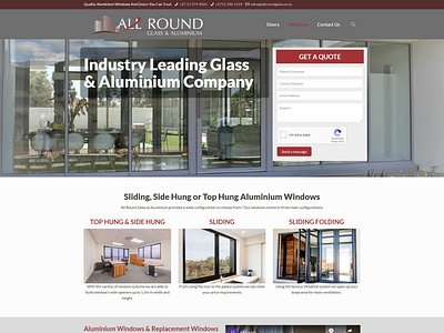 All Round Glass and Aluminium Ads Landing Page