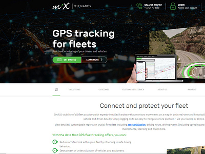 MiX Telematics GPS Tracking Page