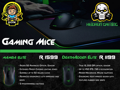 Gaming Mice Catalog Design